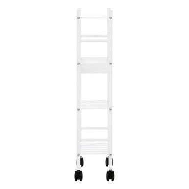 Dara 4 Tier White Trolley with Basket - image 3