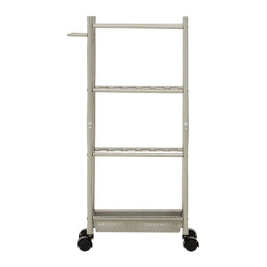 Dara 4 Tier Silver Metal Trolley with Basket - image 1