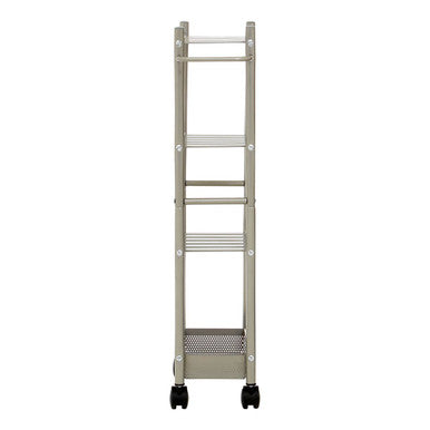 Dara 4 Tier Silver Metal Trolley with Basket - image 3