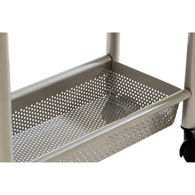 Dara 4 Tier Silver Metal Trolley with Basket - image 4