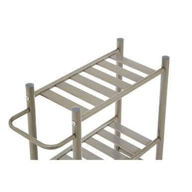 Dara 4 Tier Silver Metal Trolley with Basket - image 5