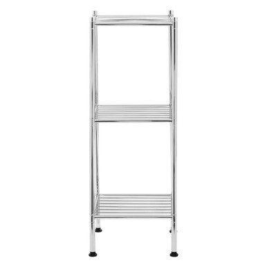 Micah 3 Tier Chrome Shelf Unit with Rubber Feet