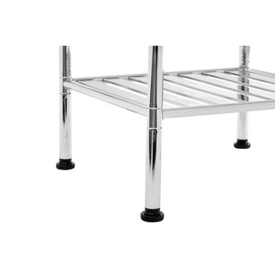 Micah 3 Tier Chrome Shelf Unit with Rubber Feet