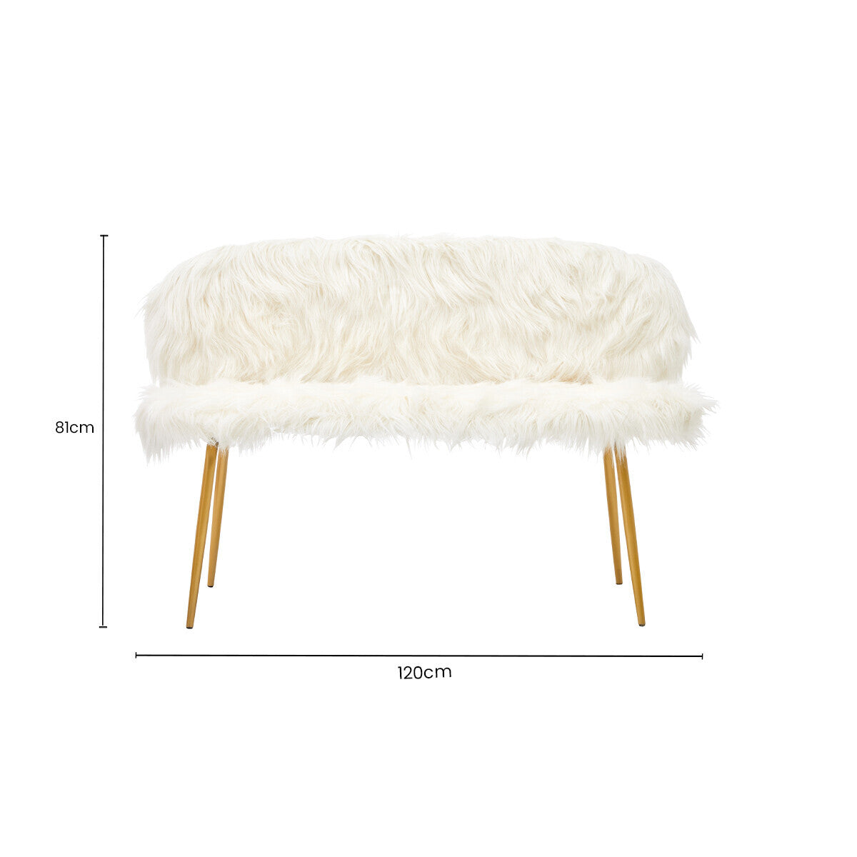 Sofa with Gold Finish Legs, Sienna