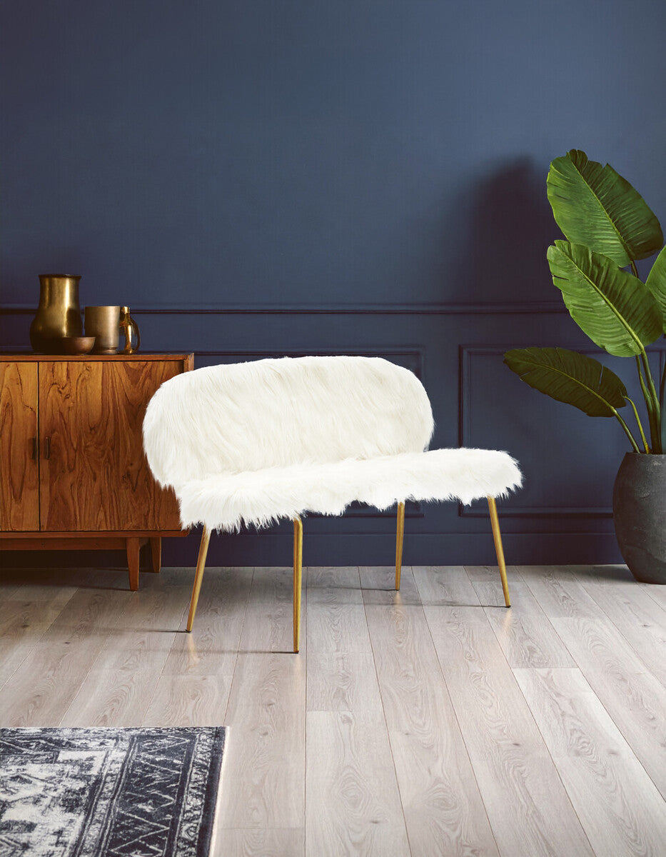 Sienna Sofa With Gold Finish Legs