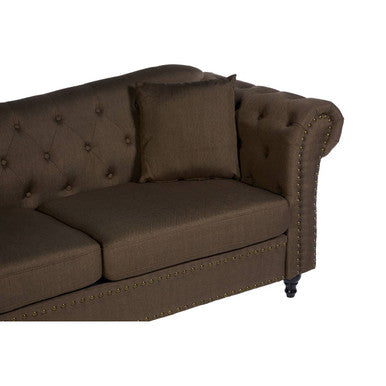 Fable 3 Seat Natural Chesterfield Sofa