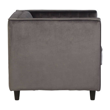 Farah Grey Velvet Chair