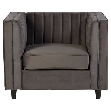 Farah Grey Velvet Chair - image 2