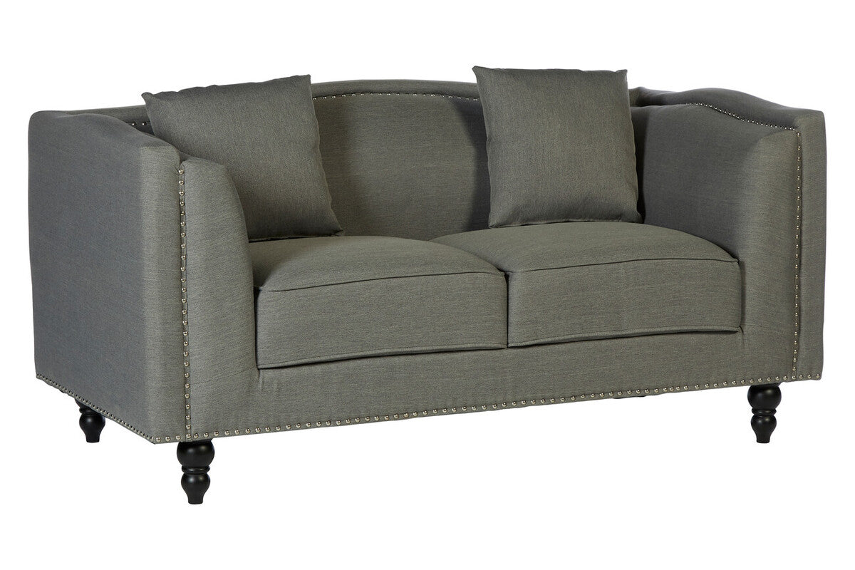 Feya 2 Seat Grey Fabric Sofa - Image 2