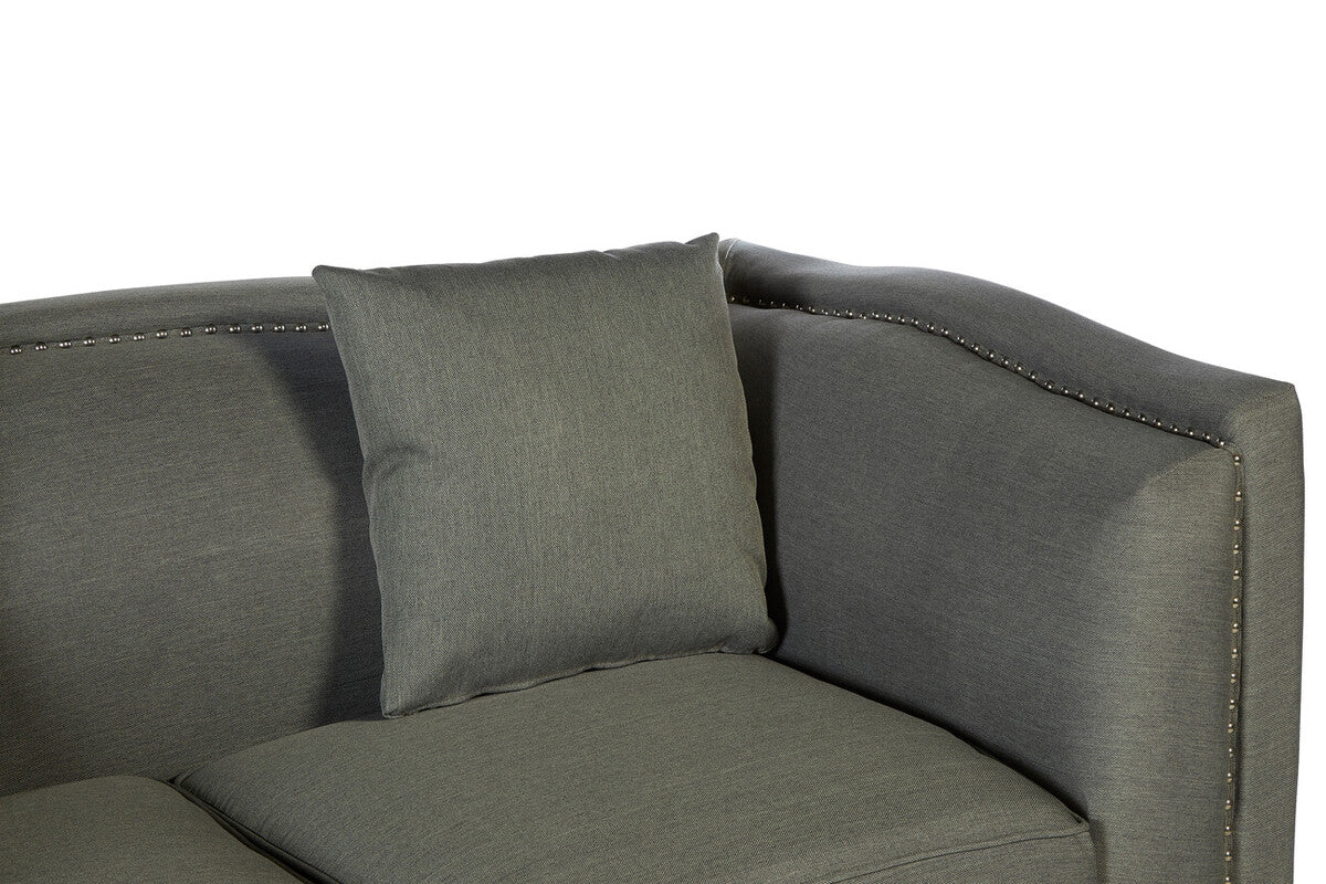 Feya 2 Seat Grey Fabric Sofa - Image 7