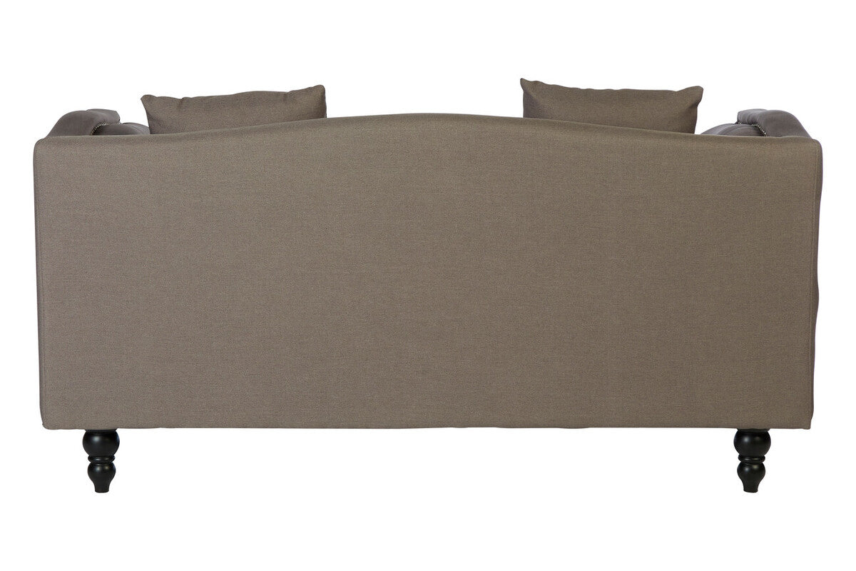 Feya 2 Seat Mink Fabric Sofa - Image 4