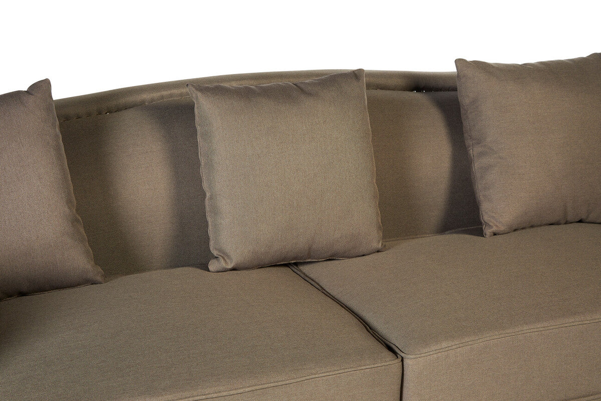 Feya 3 Seat Mink Fabric Sofa - Image 6