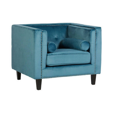 Felisa Blue Velvet Chair - image 3