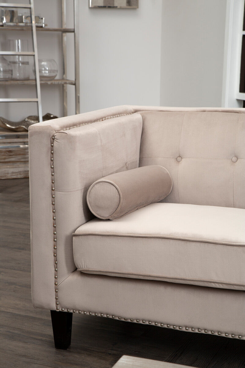 2 Seater Mink Velvet Sofa, Felisa - image 6