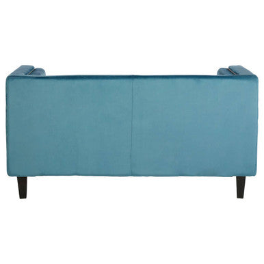 Felisa Two Seat Blue Velvet Sofa