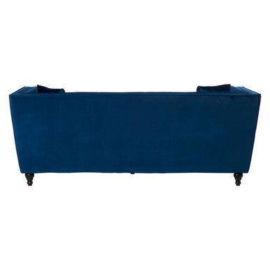 Ferris Three Seater Navy Blue Velvet Sofa