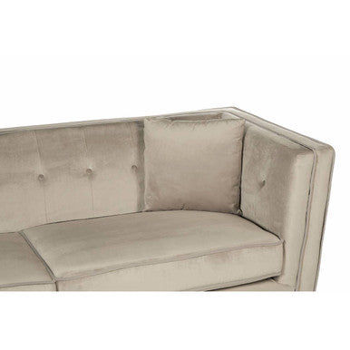 Ferris 3 Seat Mink Velvet Sofa