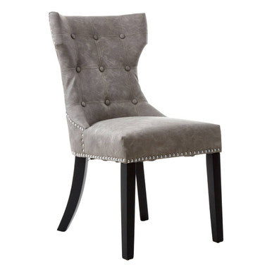 Daxton Grey Leather Effect Dining Chair - image 3