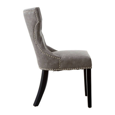 Daxton Grey Leather Effect Dining Chair - image 4
