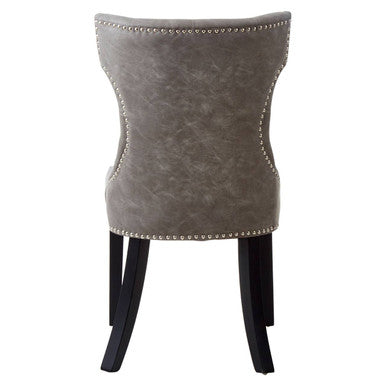 Daxton Grey Leather Effect Dining Chair - image 5