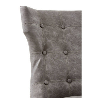 Daxton Grey Leather Effect Dining Chair - image 6