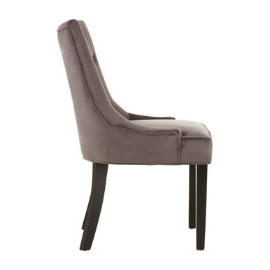 Daxton Storm Grey Velvet Dining Chair