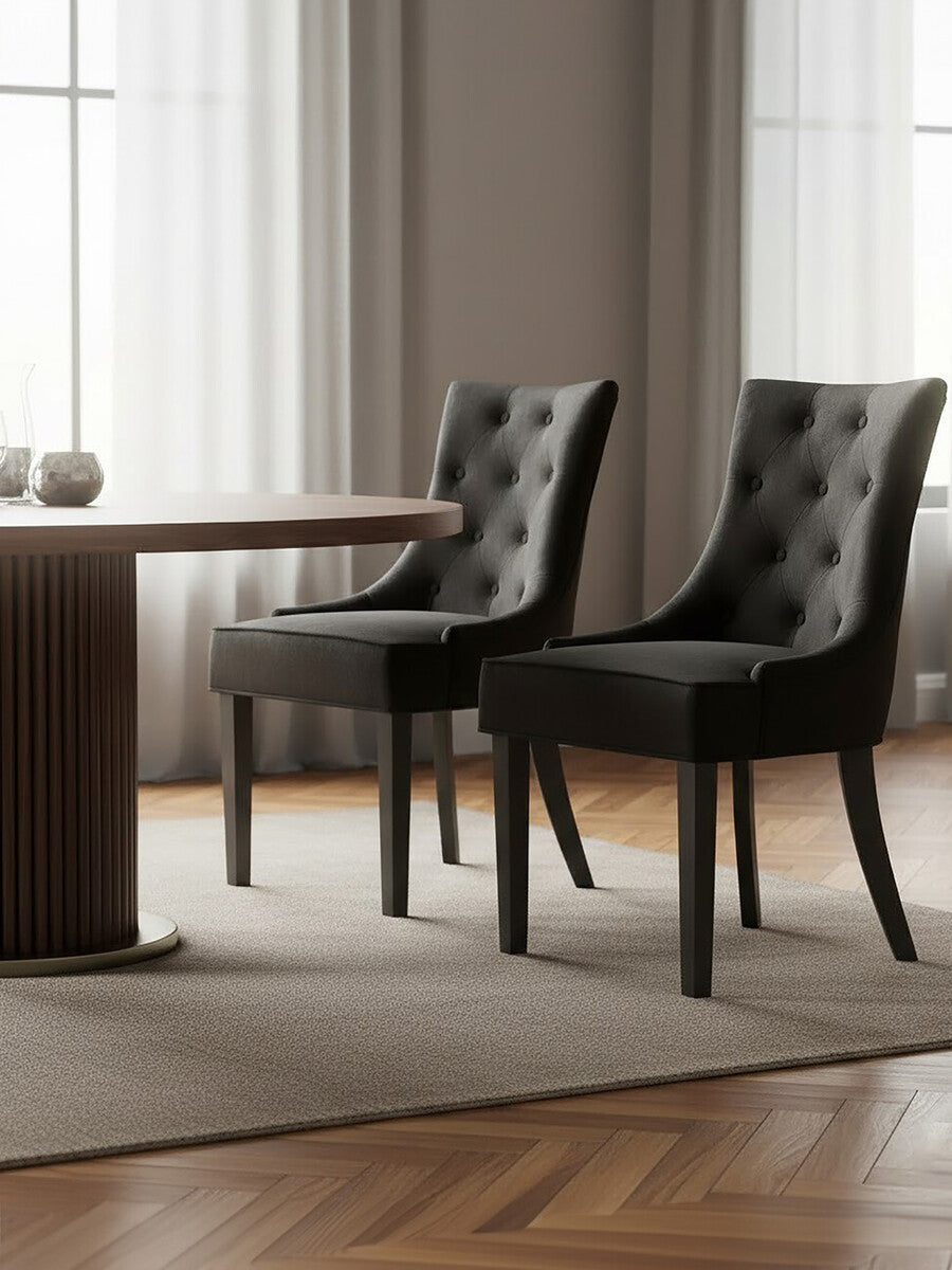 Daxton Black Velvet Dining Chair