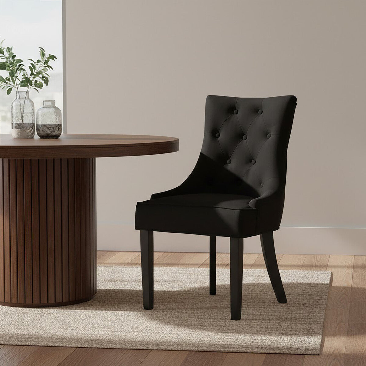 Daxton Black Velvet Dining Chair