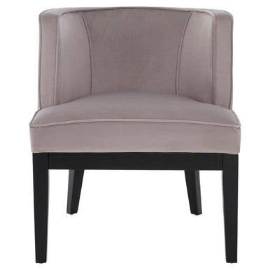 Daxton Light Grey Velvet Curved Back Chair - image 2