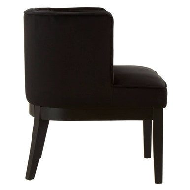 Daxton Black Velvet Curved Back Chair - image 4