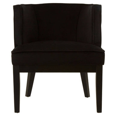 Daxton Black Velvet Curved Back Chair - image 2
