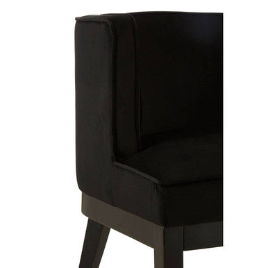 Daxton Black Velvet Rounded Chair
