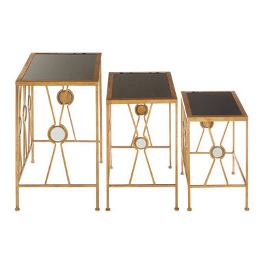 Faiza Set Of 3 Cross Design Nesting Tables - image 3