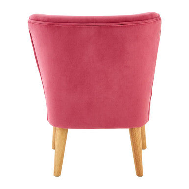Mia Pink Velvet Kids Chair