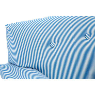 Kids Blue And White Stripe Rocker With Footstool