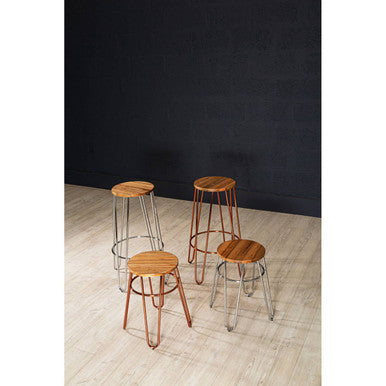 District Chrome Hairpin Stool