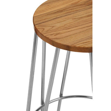 District Chrome Hairpin Stool