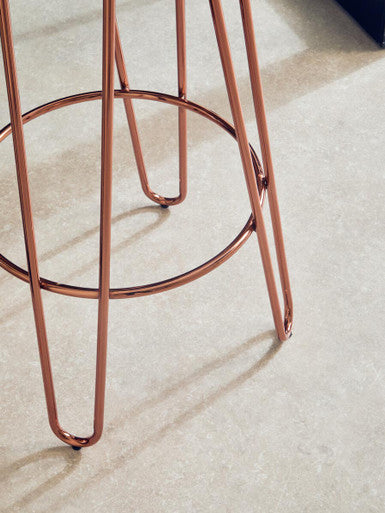 District Faux Fur Hairpin Bar Stool