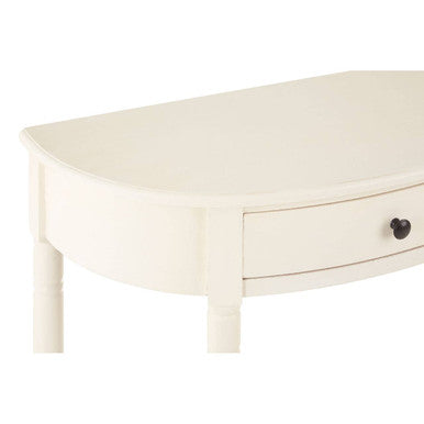 Heritage One Drawer Antique White Console Table