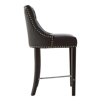 Regents Park Black Faux Leather Bar Chair
