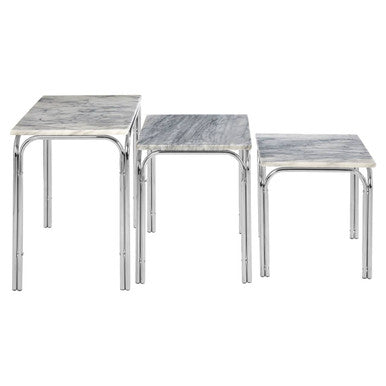 Fulton Nest Of 3 Tables With Chrome Base