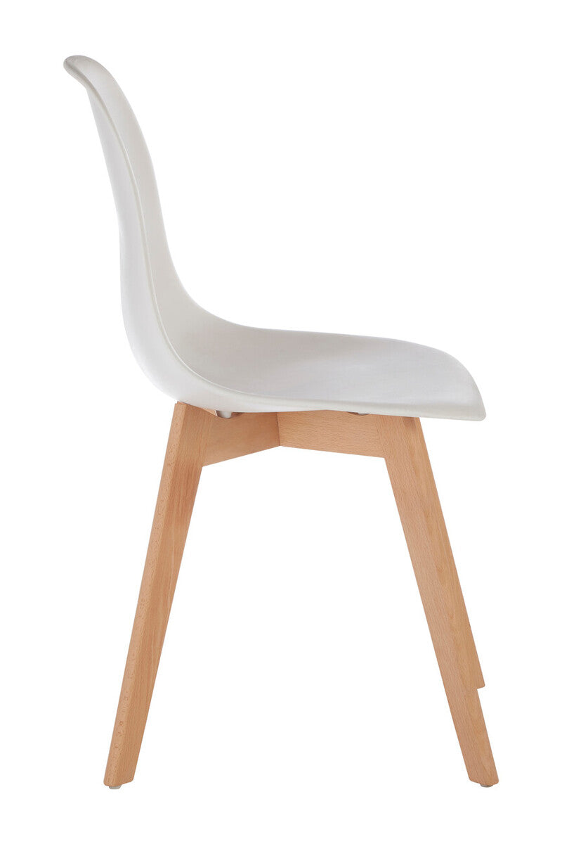 Stockholm White Chair With Beech Wood Legs