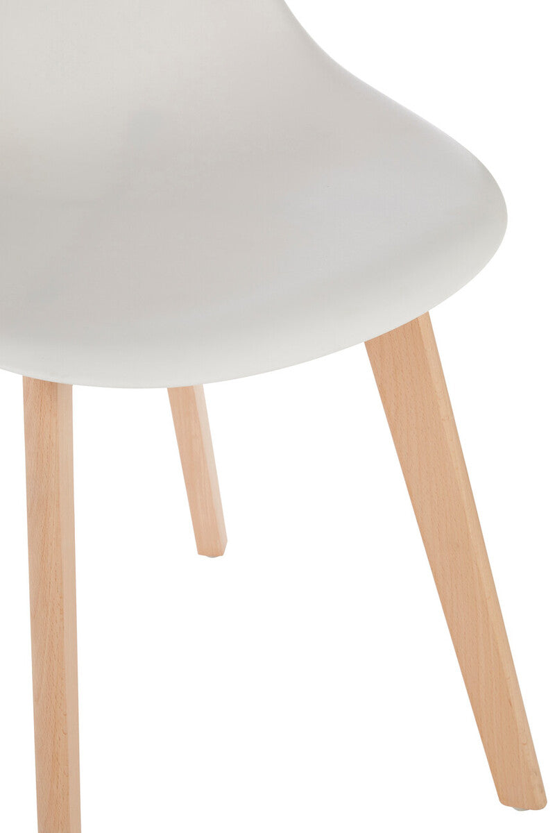Stockholm White Chair With Beech Wood Legs