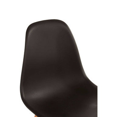 Stockholm Black Chair With Beech Wood Legs