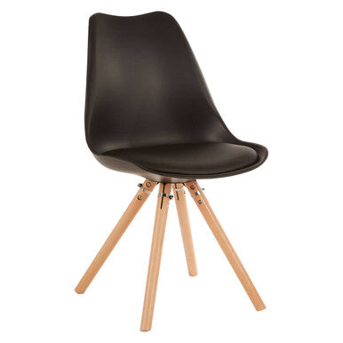 Black Padded Seat Dining Chair | Stockholm