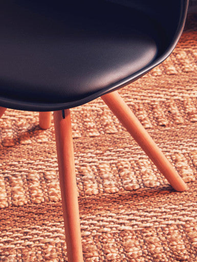 Black Padded Seat Dining Chair | Stockholm