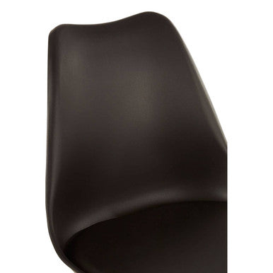 Black Padded Seat Dining Chair | Stockholm
