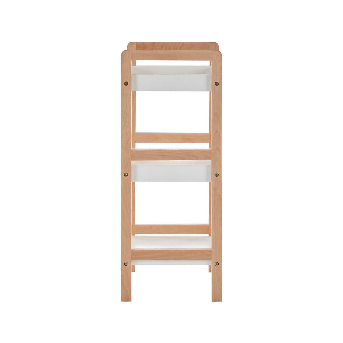ARLA 3 Tier Bathroom Shelf Unit With Birchwood Frame