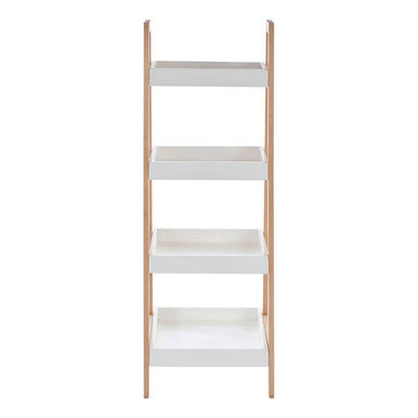 ARLA Four Tier Birch Wood Bathroom Shelf Unit