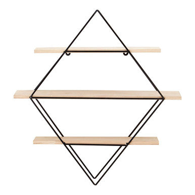 Brixton 3 Tier Rhombus Wall Shelf